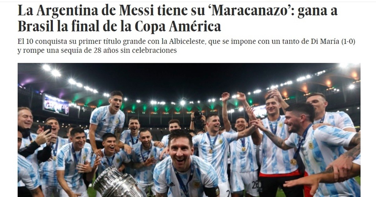 "Messi's 'Maracanazo': this is how the world's newspapers reflected the Argentine title