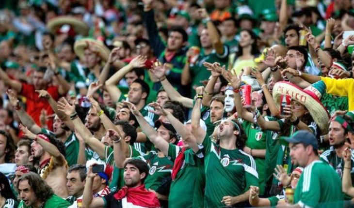 translated from Spanish: Mexican fans exchange homophobic shouting for Luis Miguel song