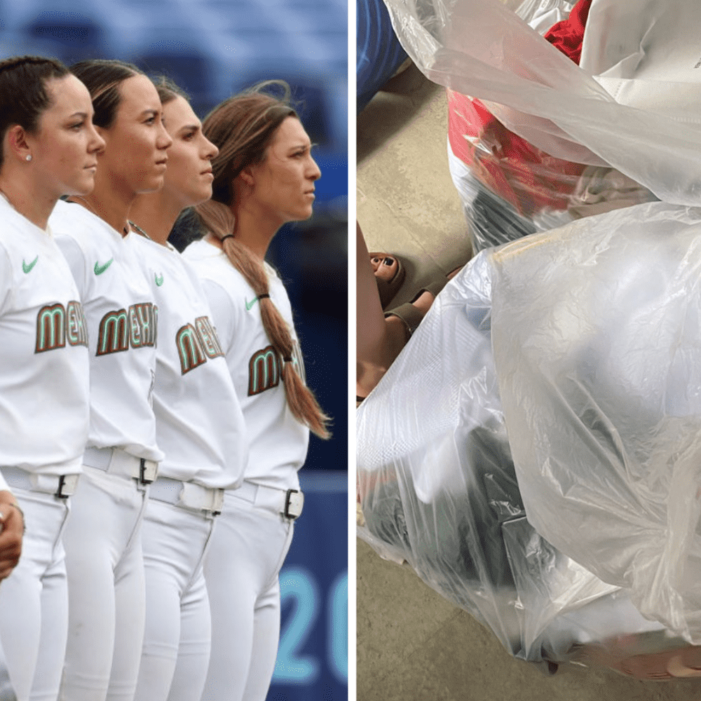 "We are proud to wear the colors of Mexico," apologizes softball team