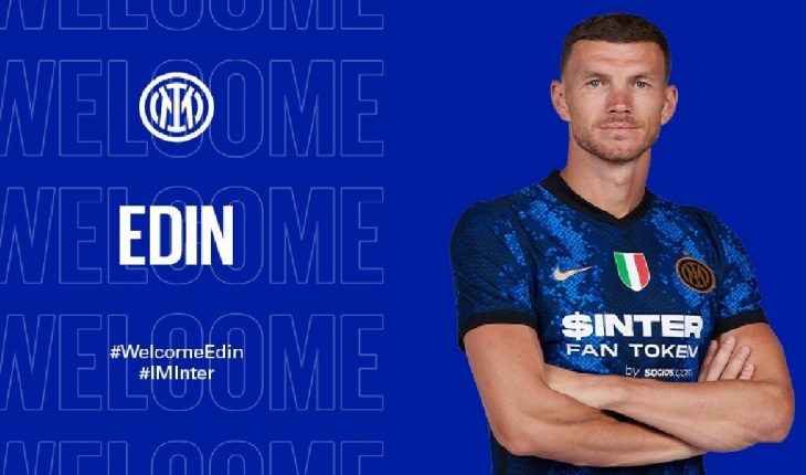 Edin Dzeko fue presentado como nuevo jugador del Inter de Milán