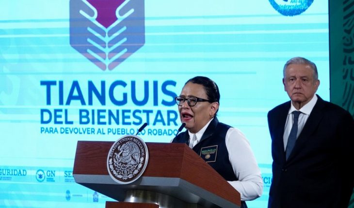 translated from Spanish: AMLO will give confiscated assets to poor in welfare tianguis