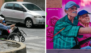 Artista urbano inmortaliza el amor de don Reyes y la señora Imelda