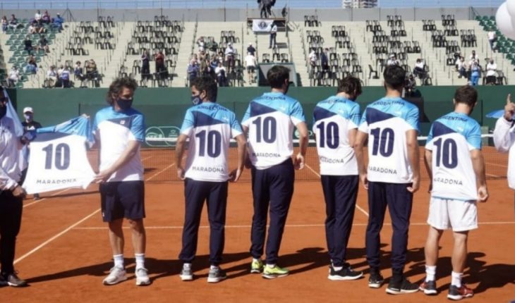El emotivo homenaje a Diego Maradona en la Copa Davis