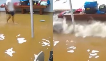 Pared colapsa por inundación en sótano de Nueva Jersey, USA