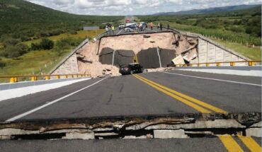 Se desploma puente de la Supercarretera Cerritos-Tula, en SLP