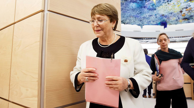 Bachelet called for a "critical" review of the human rights impact of unilateral sanctions