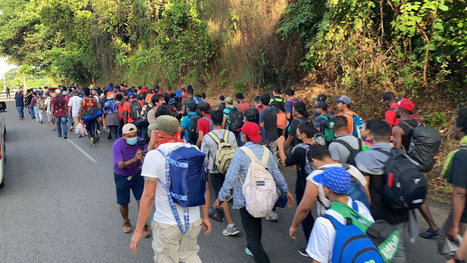 New migrant caravan departs from Tapachula; GN does night operations