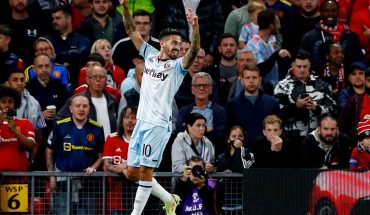 translated from Spanish: With Lanzini’s goal, West Ham eliminated Manchester United from the League Cup