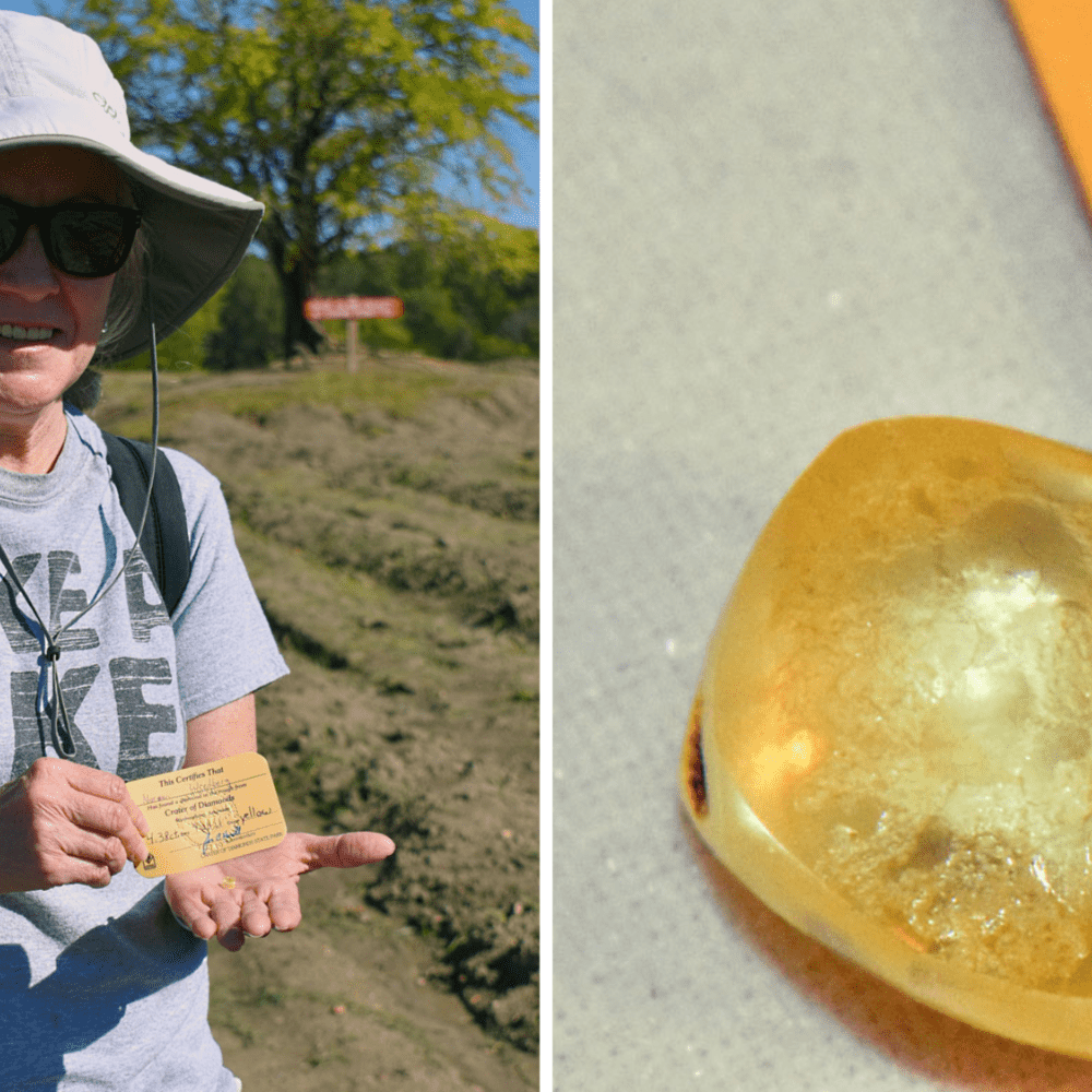 Woman goes for a walk and finds a 4.38 carat yellow diamond