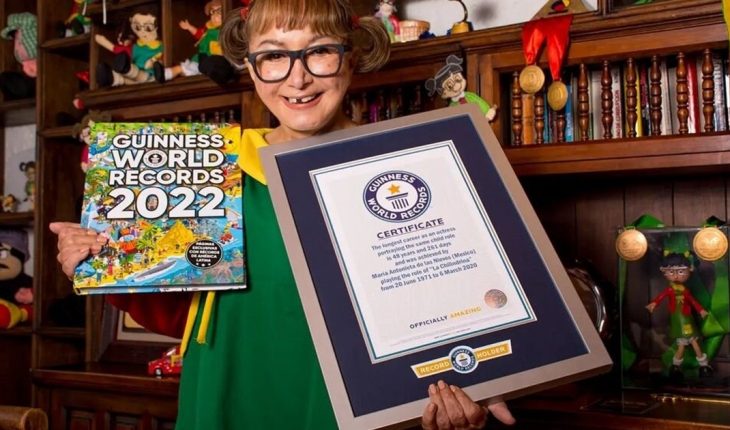 The Chilindrina entered the Guinness Book of Records as the character of greater permanence
