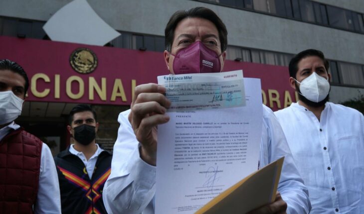 Morena returns $547 million pesos to the INE; Delgado calls for impeachment vs counselors