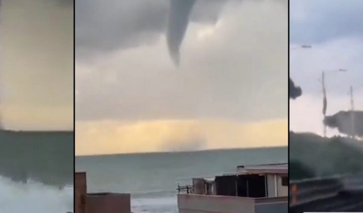 VIDEO. Impressive waterspout forms on the shores of Rome, Italy