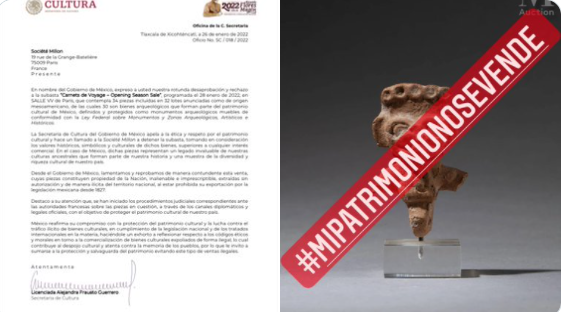 Culture tries to stop auction of 30 pre-Hispanic pieces in France