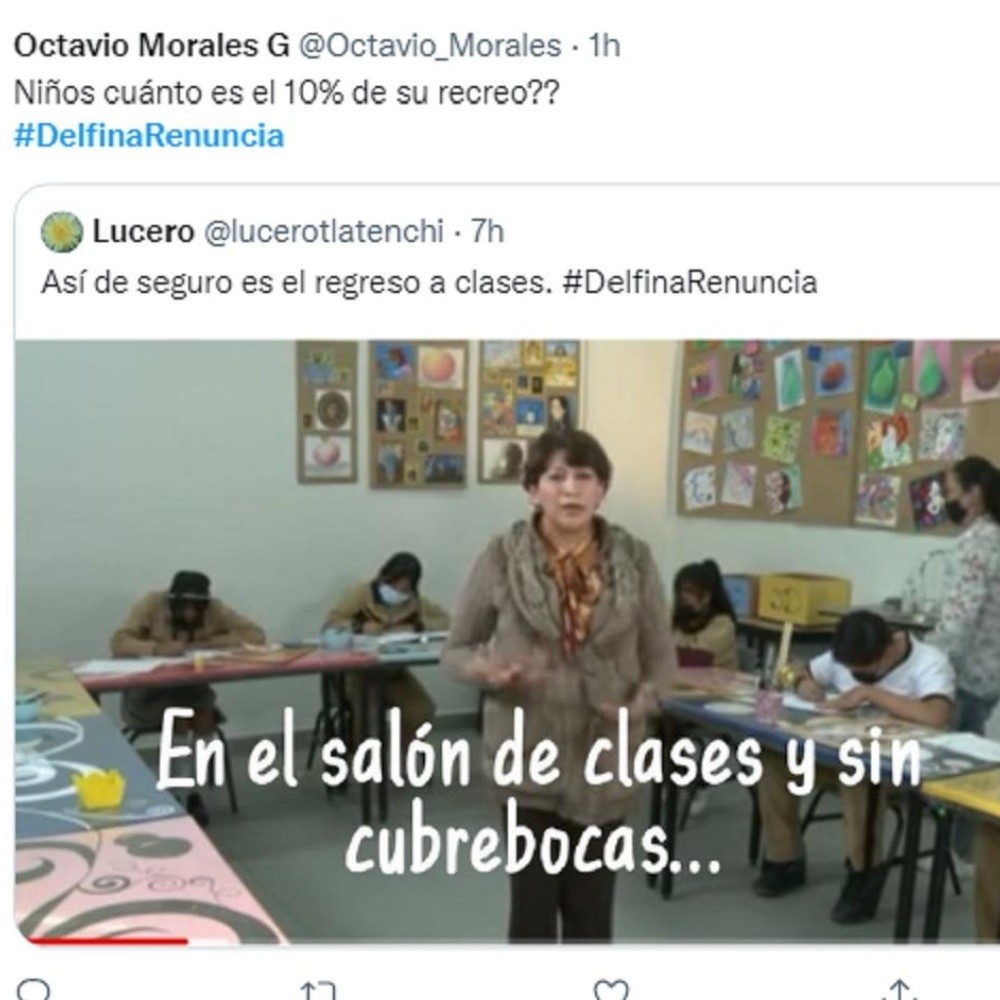 Piden renuncia de Delfina Gómez a la SEP en redes sociales