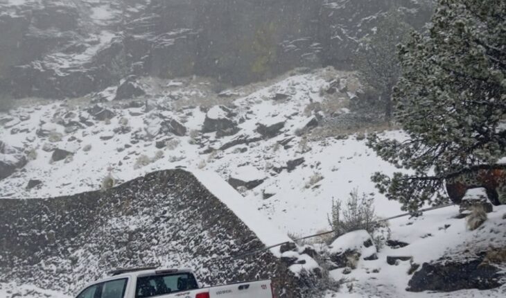 Se registra primer nevada en Cofre de Perote, Veracruz