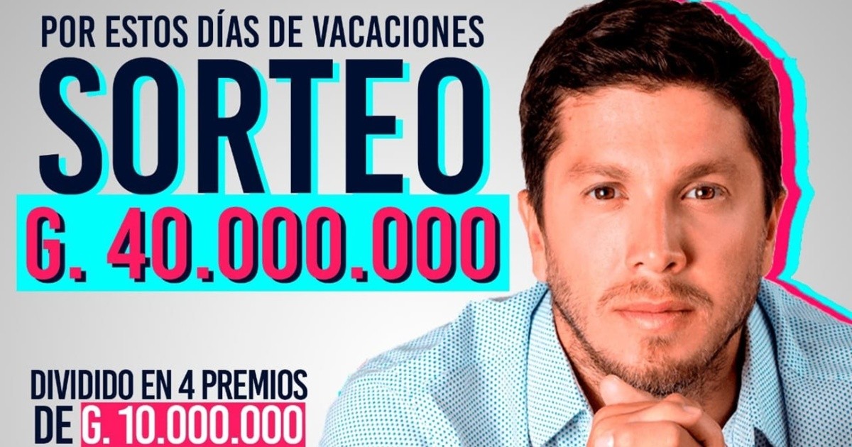 Un diputado de Paraguay sortea su sueldo en redes por estar de vacaciones