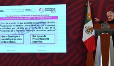 AMLO will not be able to talk about revocation of mandate, orders the INE