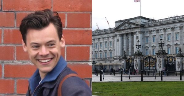 Harry Styles graba videoclip frente al Palacio de Buckingham