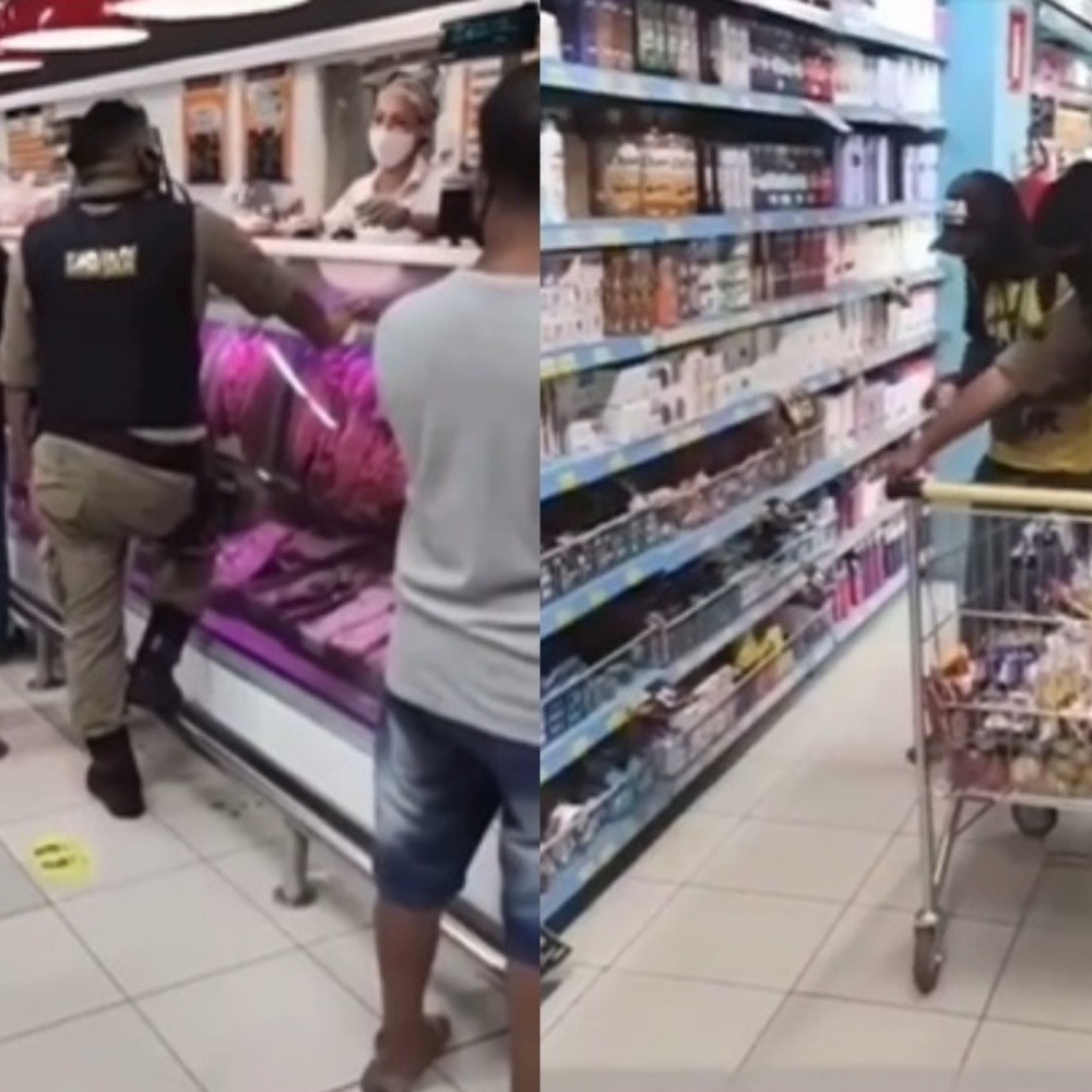 Policía compra despensa a joven que le pidió comida