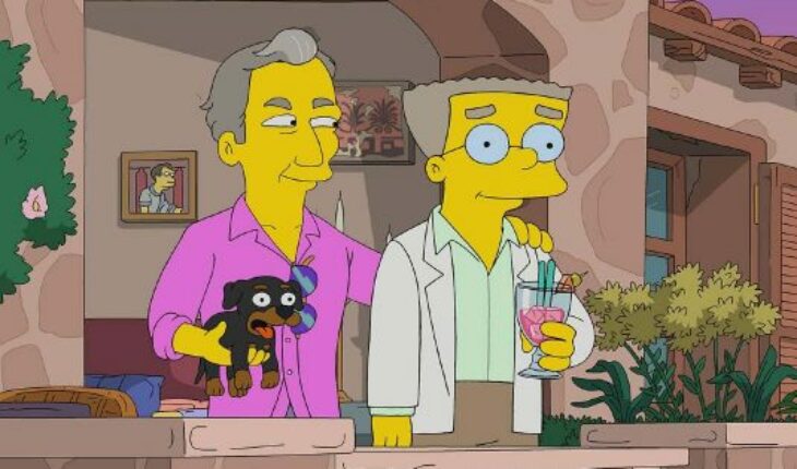Smithers de Los Simpson es portada de una revista gay con su novio