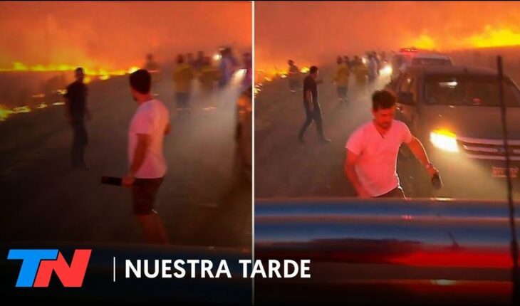 Video: Incendios en Iberá: el móvil de TN quedó en medio de las llamas y tuvo que correr en plena cobertura