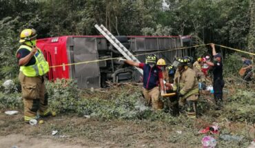 Volcadura de autobús en Quintana Roo deja 8 muertos y varios lesionados