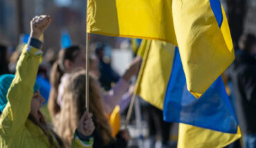 Manifestación contra la guerra en Ucrania (Calgary, Canadá). Foto: Ahmed Zalabany (@zalab8)
