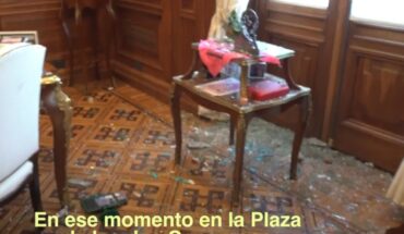 Video | Cristina Kirchner mostró cómo quedó su despacho tras el ataque al Congreso