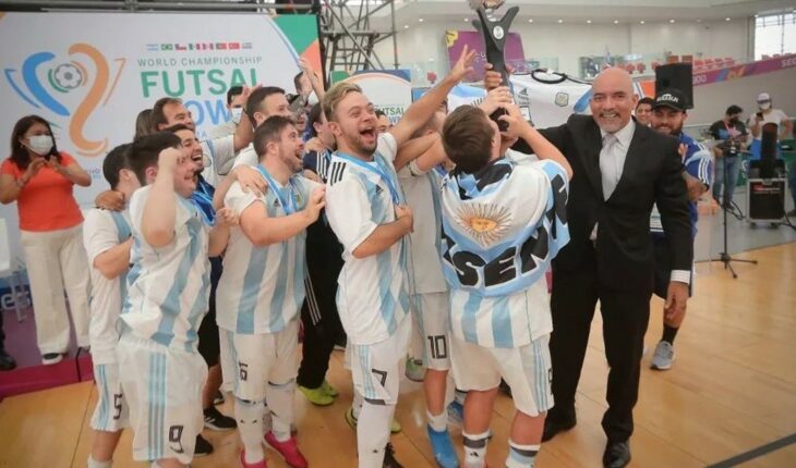 Argentina, runner-up in the Fustal World Cup for people with Down syndrome