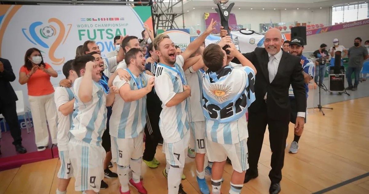 Argentina, runner-up in the Fustal World Cup for people with Down syndrome