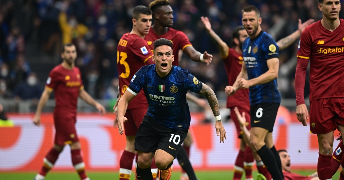Con un gol de Lautaro Martínez, Inter venció 3 a 1 a la Roma