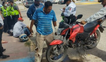 Dos lesionados deja un choque de motocicletas en Los Mochis