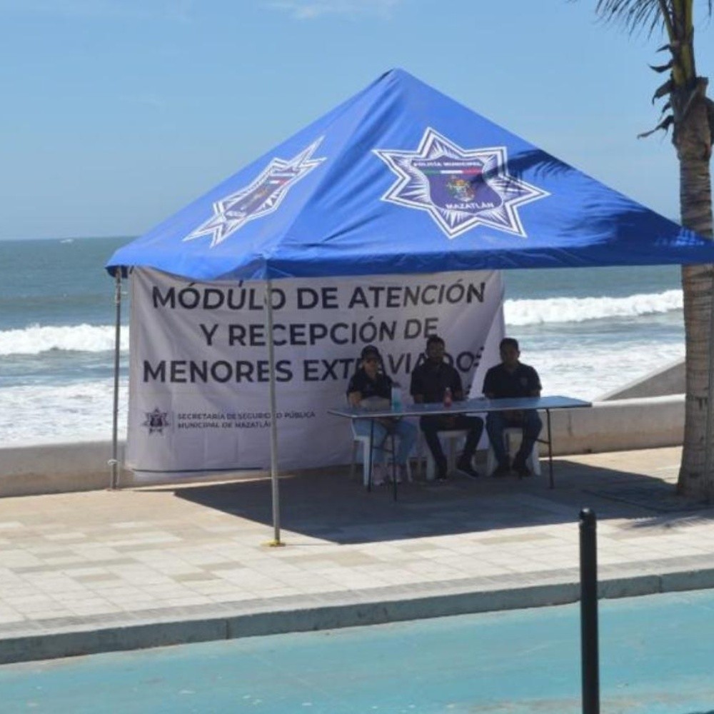 Instala SSPyTM módulos para niños extraviados en playas de Mazatlán