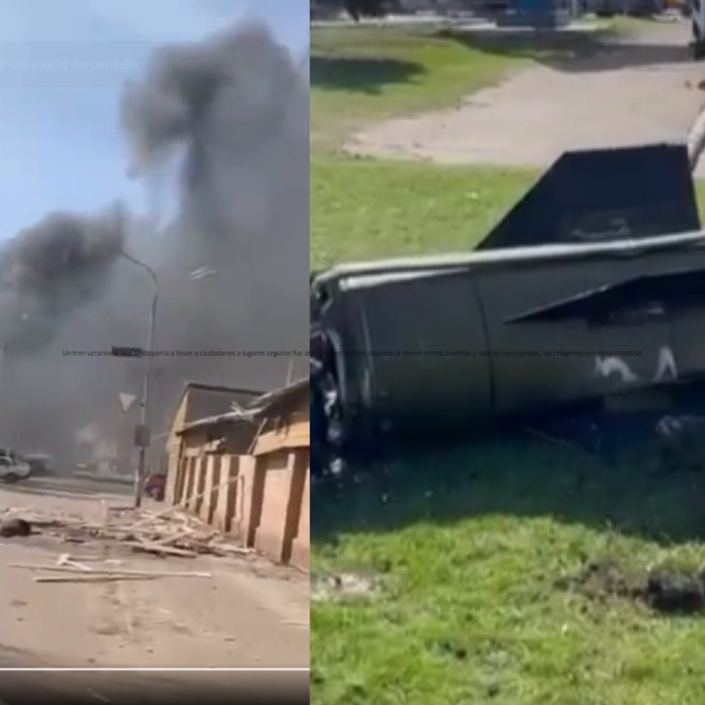 VIDEO. Estación de tren en Ucrania es atacada con misiles