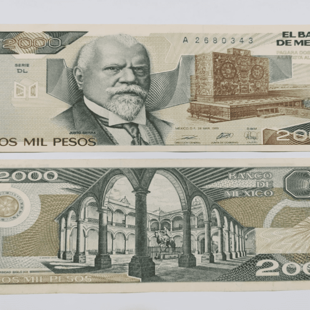 ¿Cuánto vale el billete de 2 mil pesos mexicanos de Justo Sierra?