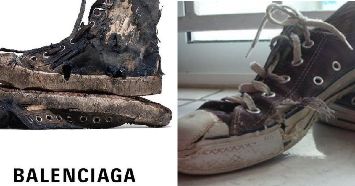 Balenciaga launched a model of broken shoes and memes did not take long to arrive