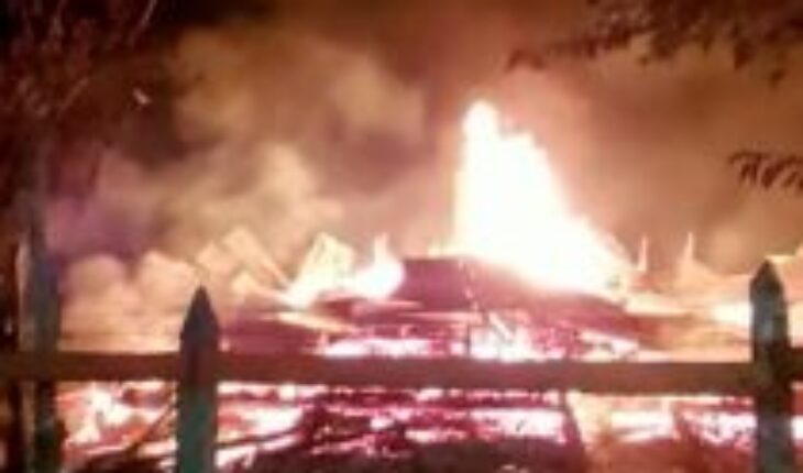 Cuatro inmuebles destruídos dejó nuevo ataque incendiario en Contulmo
