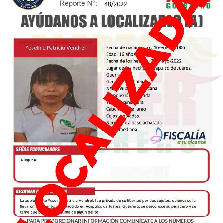 Localizan con vida a joven secuestrada en Acapulco