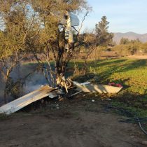 Pilot ends up with minor injuries after plane crash in Melipilla
