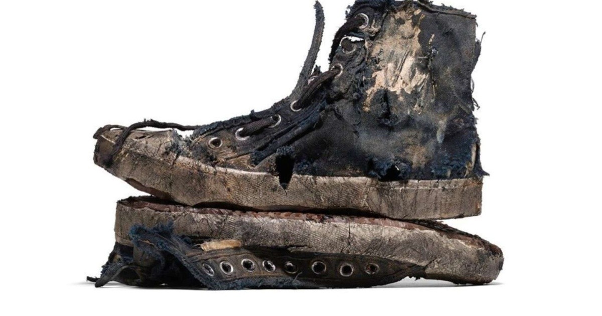 The Balenciaga brand brought out a line of broken sneakers and memes exploded