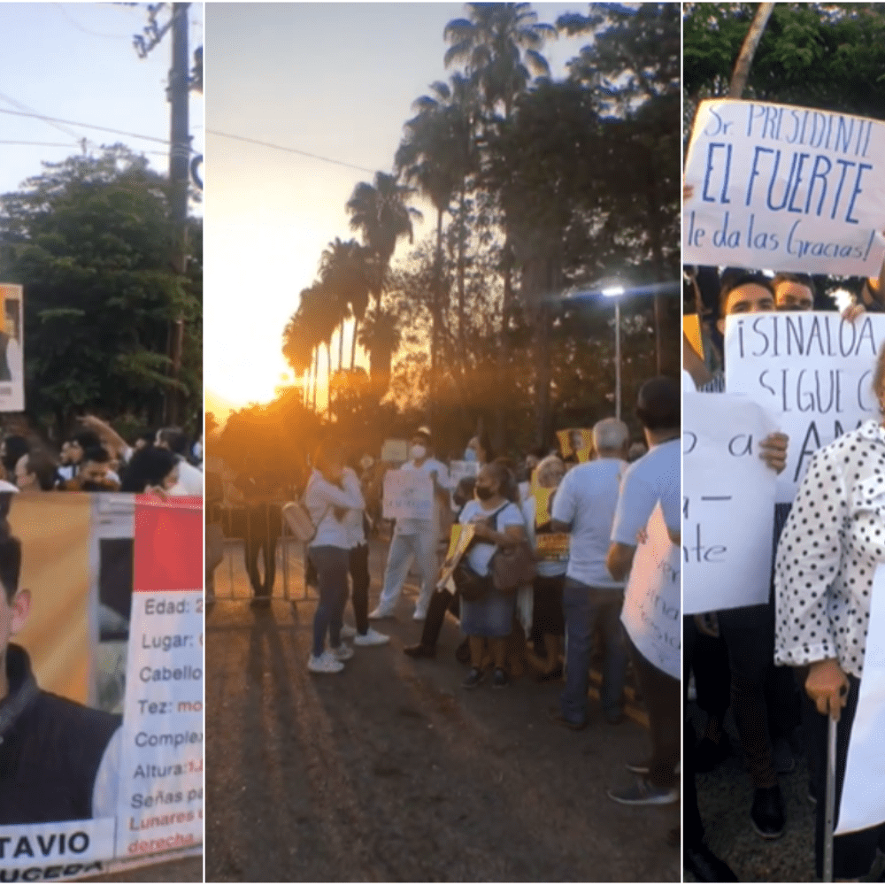 With protests await AMLO before the Morning in Culiacán