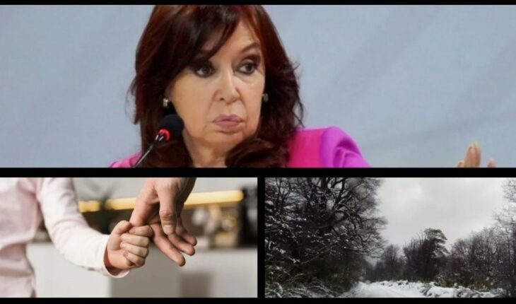 Cristina Kirchner considers as a "alarming precedent" the extradition of Assange; Why Mendoza is the only province that doesn’t celebrate Father’s Day this Sunday; Yellow alert in the Nahuel Huapi National Park for heavy snowfall and much more…