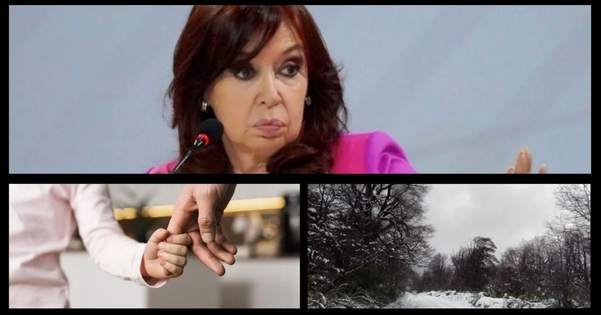 Cristina Kirchner considers as a "alarming precedent" the extradition of Assange; Why Mendoza is the only province that doesn't celebrate Father's Day this Sunday; Yellow alert in the Nahuel Huapi National Park for heavy snowfall and much more...