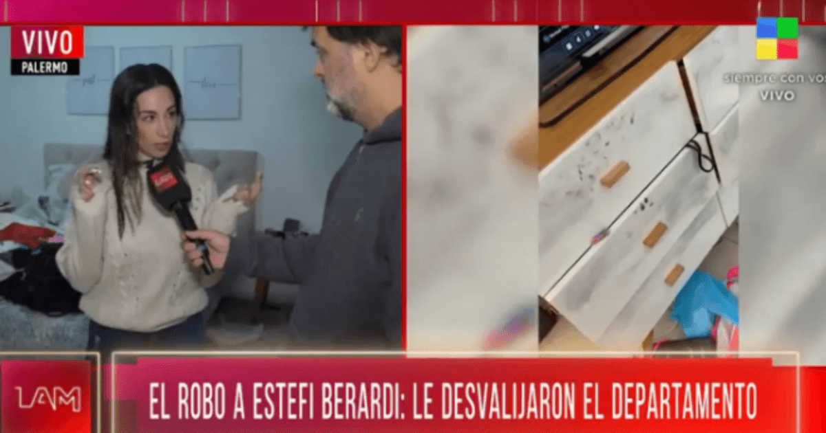 Estefi Berardi sufrió un violento robo en su departamento