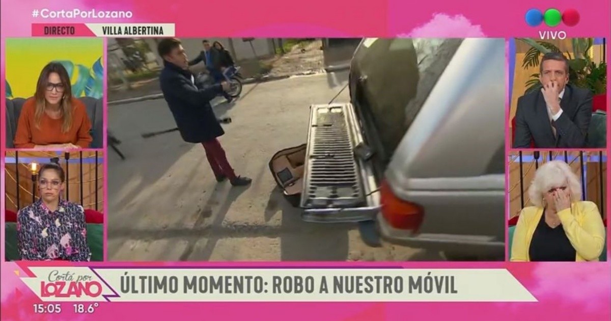 Le robaron en vivo al móvil de "Cortá por Lozano": "Vero, nos están robando la camioneta"