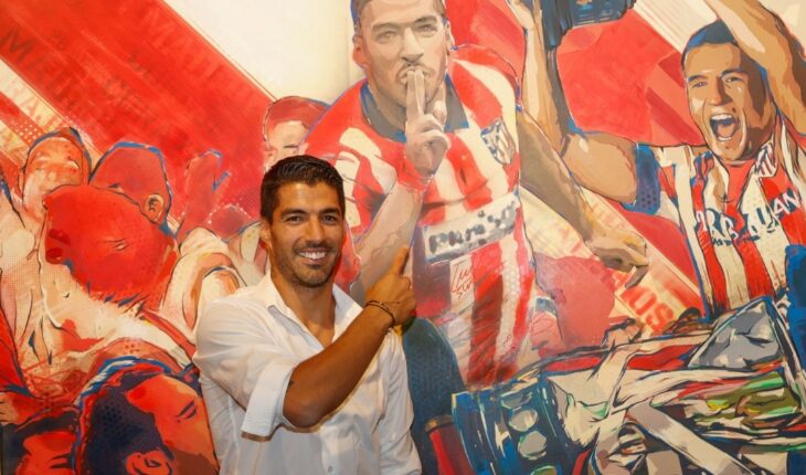 Luis Suárez fue homenajeado por el Atlético Madrid