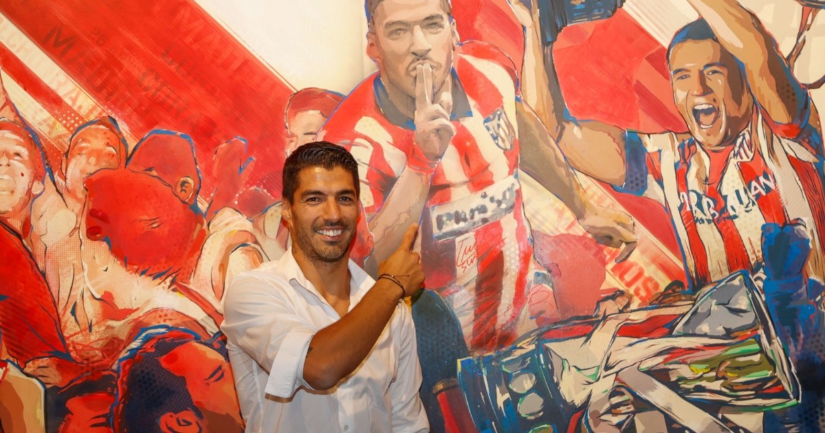 Luis Suárez fue homenajeado por el Atlético Madrid