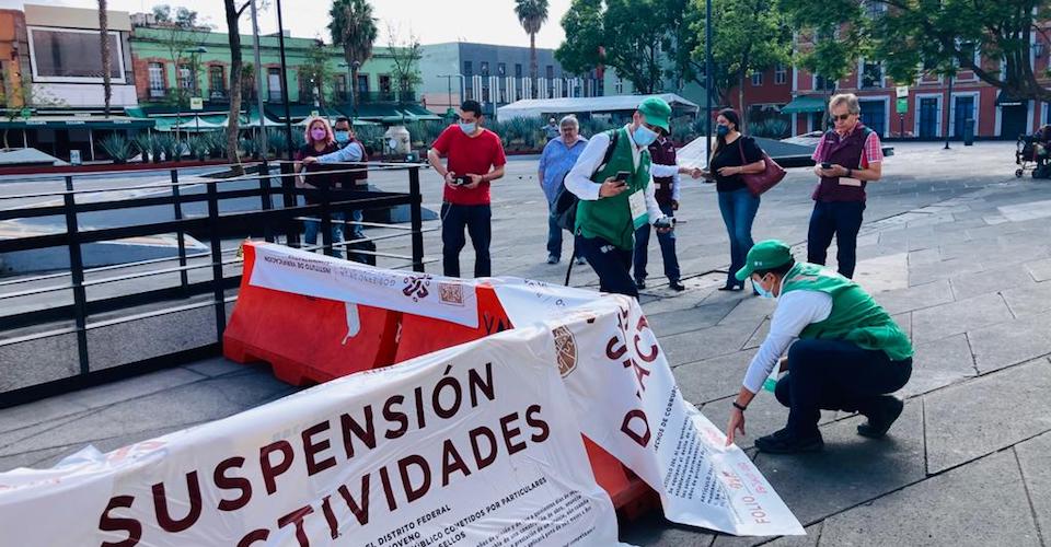 Suspenden obra de Sandra Cuevas en Garibaldi por falta de permisos