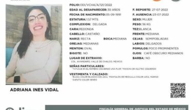 Adriana Inés is found dead, Edomex Prosecutor’s Office investigates femicide
