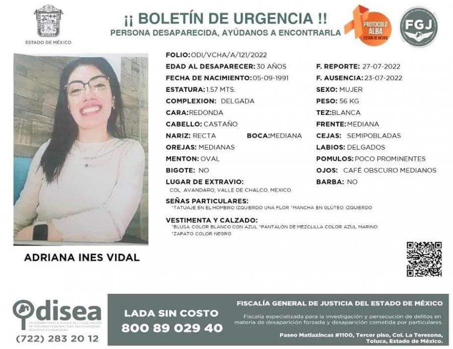 Adriana Inés is found dead, Edomex Prosecutor's Office investigates femicide